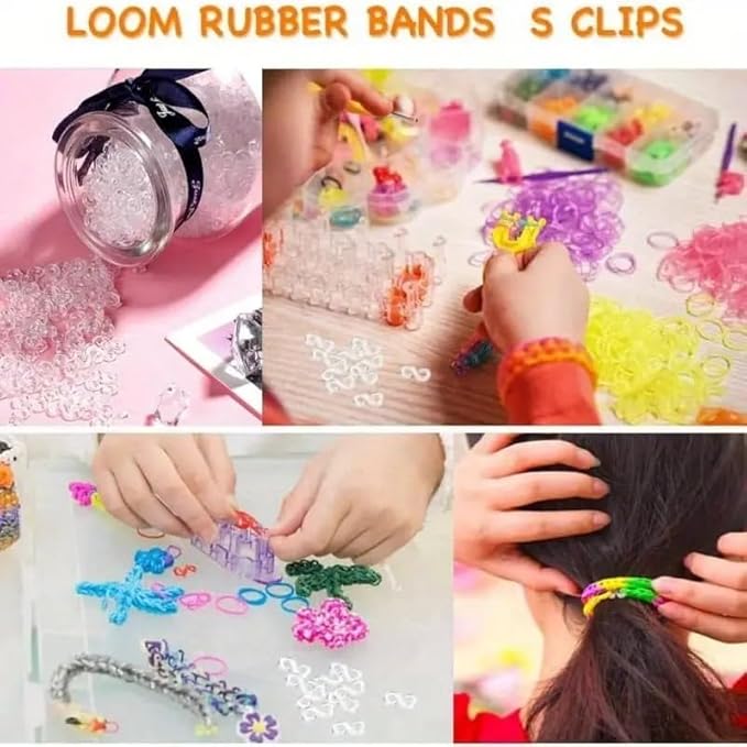 Frogetu Lot de 500 clips en S transparents pour bracelets en caoutchouc,Connecteurs en plastique transparent,Convient pour la fabrication de bracelets, colliers, bijoux, pour loisirs créatifs - Nail Gallerys