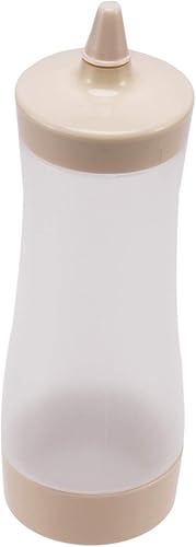 ZAYRAY Bouteille Compressible Accessoires De Cuisine Distributeur De Condiments A Cruet De Sauce Sauce De Tomate Vinaigre Sauce en Plastique Sauciere Beige + Transparent - Nail Gallerys