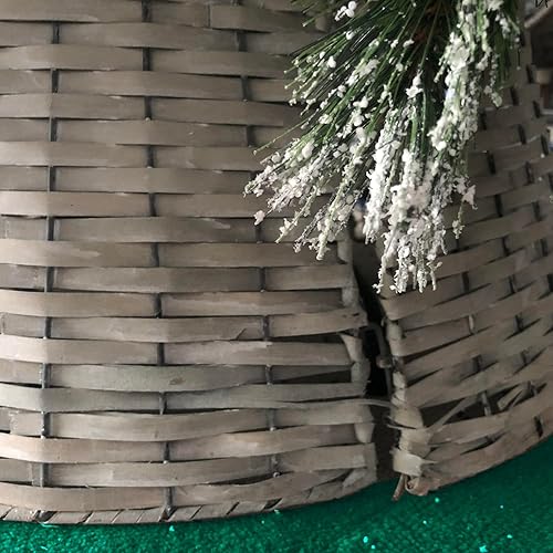 Dawsons Living Jupe de sapin de Noël en osier - Idéal pour les sapins de 2,1 m et moins (57 cm) - Nail Gallerys