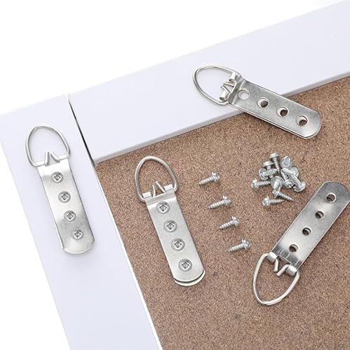 20 pièces Crochets pour Tableaux Lourds, Crochets pour Tableaux à Anneau en D, avec 80 vis, Crochets pour Tableaux pour Accrocher des œuvres d'art, Cadres photo - Nail Gallerys