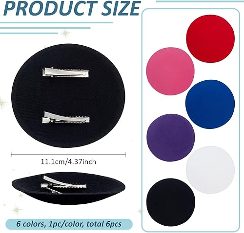 BENECREAT 6 chapeau Fascinateur D'Hôtesse de L'Air Rond 6 couleurs avec Base à Clips Base de Chapeau en Tissu EVA Sinamay pour Femme 11cm pour la Magie de la Chapellerie - Nail Gallerys