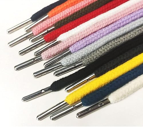 Lot de 12 cordons de serrage de rechange de 13 cm avec tête en métal pour pantalons de survêtement, shorts, vestes, manteaux (couleur aléatoire) - Nail Gallerys