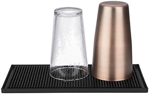 Buddy´s Bar - Tapis de bar 60 x 8 cm, H : 1 cm - Tapis de séchage pour vaisselle et verres - Tapis en plastique noir - Nail Gallerys