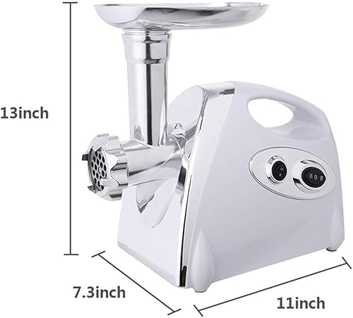 Hachoir électrique pour saucisses et viandes, 2800W, avec accessoire Kubbe, tube pour farcir les saucisses et 3 plaques de coupe différentes, pour la cuisine domestique et l'usage commercial. (rose) - Nail Gallerys