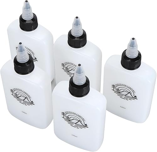 Lot de 5 Petites Bouteilles d'huile Distributrices d'huile pour le Camping, la Randonnée, Pot d'huile, Bouteille de Rangement Compacte pour le Camping en Plein Air, Bouteille - Nail Gallerys