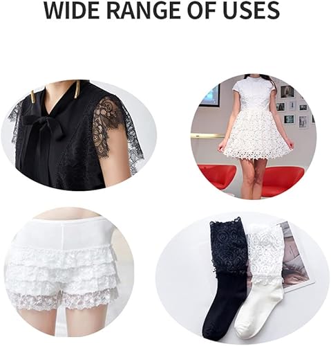 1 Yard 10 cm de Large en Soie de Lait Vintage Dentelle Broderie Ruban dcoratif en Dentelle pour la Couture, l'artisanat, la Lingerie Robe de Mariage, la dcoration de la Maison Bleu Bavarois - Nail Gallerys