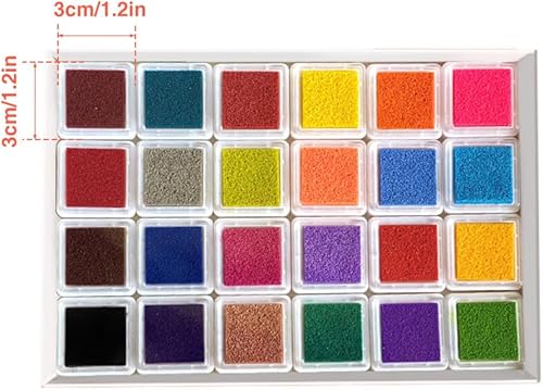12 Couleurs Tampon Encreur, Peinture au Doigt pour Enfants, Tampon Encreur Lavable, Coussins Encreurs Outils de Dessin pour Papier, Artisanat, Peinture en Tissu, Bricolage et Cadeau d'anniversaire - Nail Gallerys