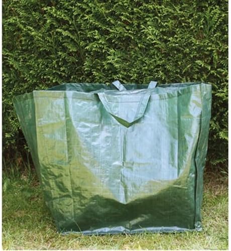 Toolland Sac à déchets de jardin, forme carrée, polyester, vert, 190 L - Nail Gallerys