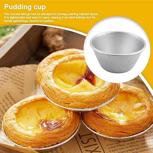 Gupcaqosjw Lot De 5 Moule À Flan, Moule À Pudding Inox, Moules À Cupcakes Et Muffins, 8,4 X 4cm Petits Bols À Sauce, Snack, Moule Tartelette, Pudding Portugais, Pasteis De Nata - Nail Gallerys