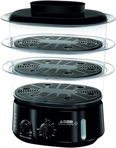 Seb Simply Invents Cuiseur Vapeur 3 bols Capacité modulable Maintien au chaud Noir VC110800 - Nail Gallerys