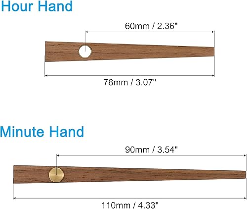 PATIKIL Kit de Remplacement D'Aiguilles D'Horloge, 3 Ensembles de Mouvement de Mécanisme D'Horloge en Bois, Pièces de Remplacement D'Aiguilles D'Horloge Murale de 10 Pouces, A1 - Nail Gallerys