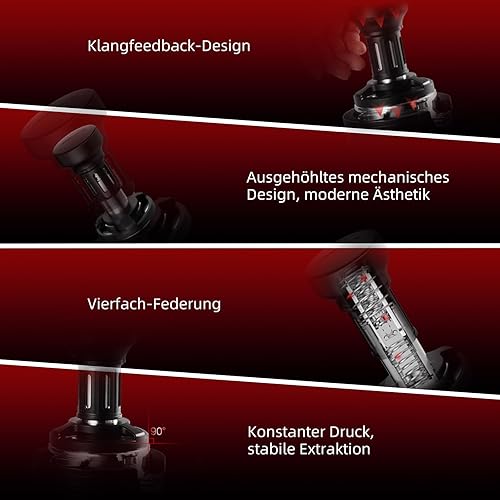 MHW-3BOMBER YU Impact Tamper à Café 58 mm, Tamper à Pression Constante avec Retour Sonore, 4 Ressorts Intégrés, Tamper à Café 58 mm, Accessoire Barista, Accessoire Espresso - Nail Gallerys