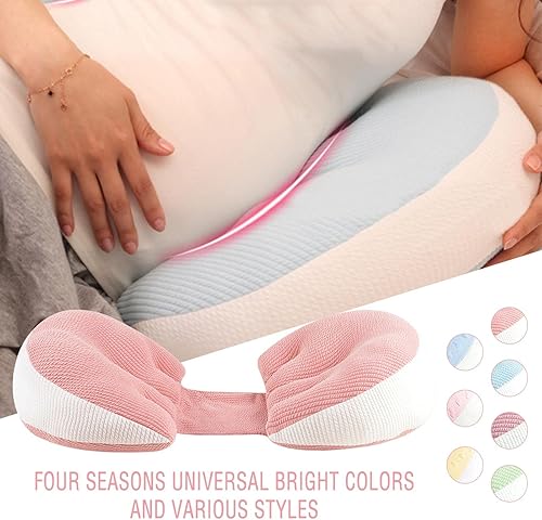 Oreiller de grossesse, oreiller de soutien de grossesse pour dormeur latéral | Double cale pour la bosse et le dos, oreillers Coussin de soutien à la taille pour le dos de la grossesse, housse lavable - Nail Gallerys