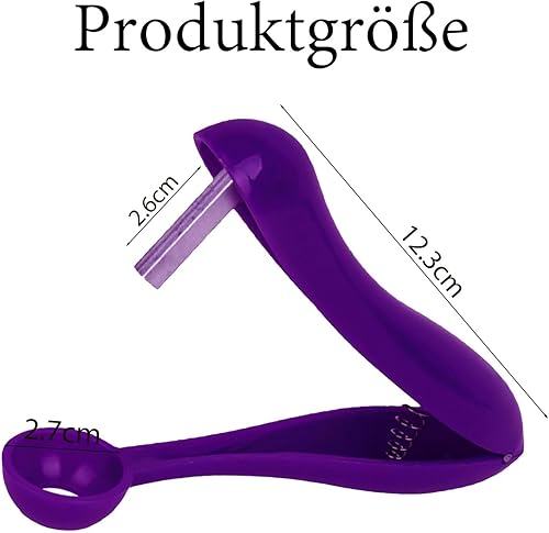 Lot de 2 dénoyauteurs de cerises - Enlèvement rapide des pierres de fruits - Convient pour la cuisine - Aubépine - Datte rouge - Jujube pour élimination rapide des pierres de fruits (violet) - Nail Gallerys