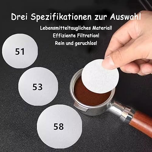 Lot de 600 filtres en papier expresso - 58,5 mm - Pour porte-filtre de 58 mm - Ronds et non blanchis - Compatible avec de nombreuses cafetières - Papier blanc (58,5 mm) - Nail Gallerys