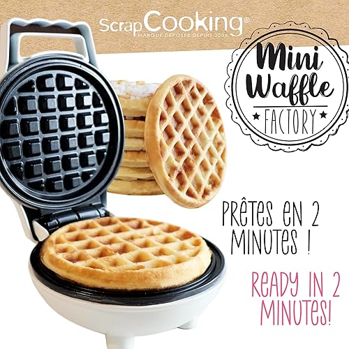 ScrapCooking - Mini Waffle Factory « Gingerbreadman » - Mini Gaufrier Bonhomme Pain d’Epices - Plaque Anti-Adhérente - Machine à Gaufres Rond Noël Appareil Cadeau Pâtisserie - Avec Recette - 3884 - Nail Gallerys