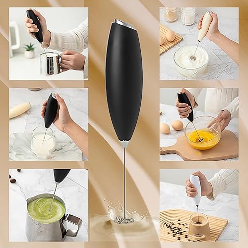 Mousseur à lait – Mousseur à lait électrique, appareil portable compact | Fouet puissant pour café crémeux, latte, cappuccino, matcha, chocolat chaud ou à la maison - Nail Gallerys