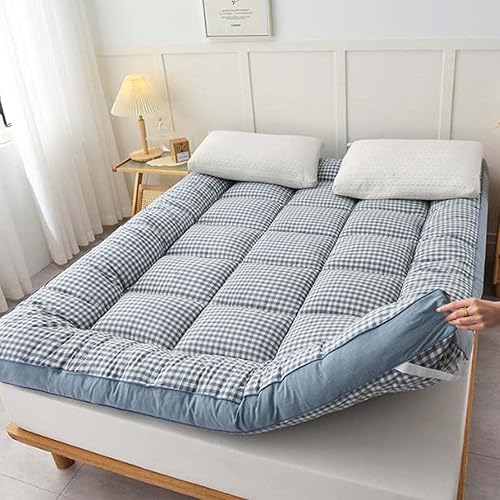 Danchen Matelas de sol futon, matelas de sol pliable, enroulable et doux, extra épais et doux, pour lit, dortoirs, camping, canapés, chaises longues (180 x 200 cm, carreaux vert) - Nail Gallerys