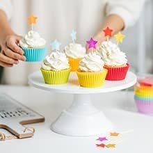 Lot de 48 moules à muffin en silicone réutilisables, Moules à MuffinM,oules individuels en Silicone de Qualité alimentaire,pour cuisson de petits gâteaux,muffins,cupcakes et pâtisseries,4 couleurs - Nail Gallerys