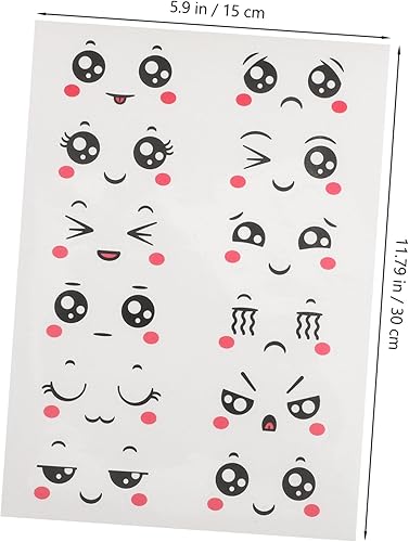 LIFKOME 10 Feuilles Autocollants Émoticônes De Pâques Autocollants De Visage Pour L'artisanat Décors De Décalque Décalcomanies Stickers Mignons Autocollants De Bouteille D'eau Roman Pvc - Nail Gallerys