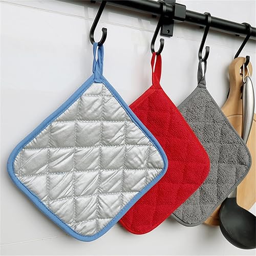 Lot de 2 maniques en coton - 6 couleurs - Lavables en machine - Pour cuisine - Serviette de four - Violet - Taille unique - Nail Gallerys