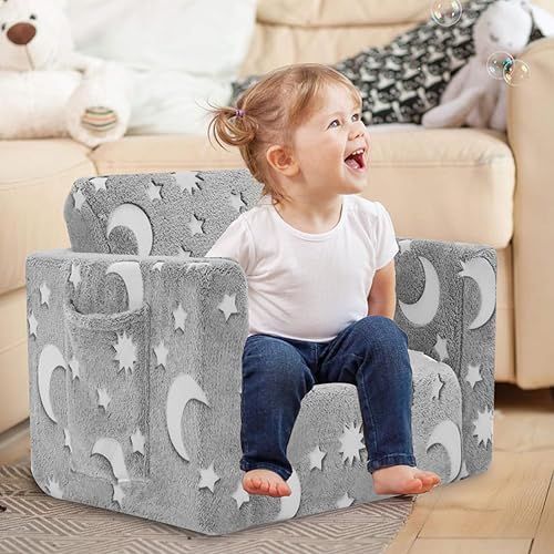 SLIGUY Canapé Convertible pour Tout-Petits, canapé Convertible pour Enfants, canapé extractible, Phosphorescent, Cadeau pour garçons et Filles (Licorne Rose) - Nail Gallerys