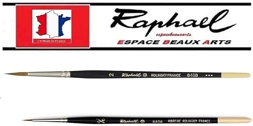 Raphael Kolinsky 8408 Sable XF Point Round Set 2 PCS .Taille 2/0. 2 France Espace Beaux Arts - Nail Gallerys