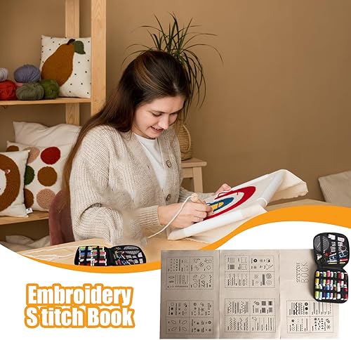 Livre De Points De Broderie | Guide Complet De Couture Et Points Illustrés,Accessoires De Couture À La Main Étape Par Étape Pour Projets Scolaires Créations De Costumes Artisanat - Nail Gallerys