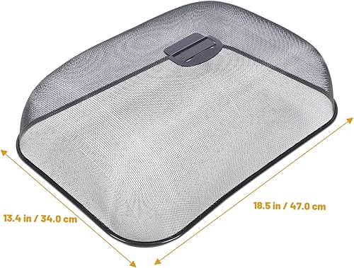iplusmile 1Pièce Couvercle Acier Inoxydable Mouches pour Plats Protection Alimentaire Maille Noire pour Cuisine Table à Manger Design Moderne - Nail Gallerys
