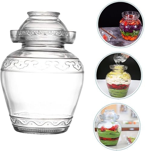 Cabilock Pot De Marinade De Légumes Pot De Fermentation Domestique Pot De Stockage De Sceller Le Contenant De Pot De Traditionnel Pot De Maison Pot Scellé Un Verre Gueule - Nail Gallerys