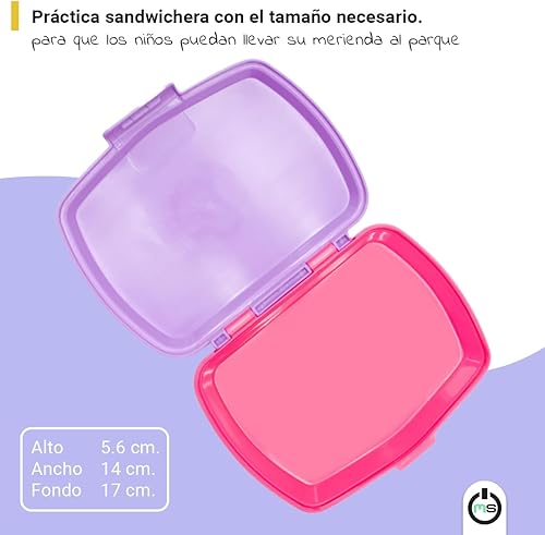ms móvil shop Kuromi Boîte à déjeuner rectangulaire en plastique résistant et sans BPA avec compartiments pratiques Fermeture sécurisée Idéal pour l'école, le goûter ou le pique-nique - Nail Gallerys