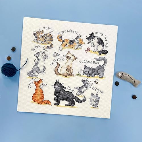 Bothy Threads Kit de broderie au point de croix – Meow! - Nail Gallerys