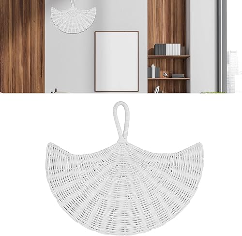 Zerodis Décoration Murale en Rotin à Suspendre, Décoration Murale en éventail en Rotin tissé à la Main, Compacte et Exquise pour Le Salon (Couleur Naturelle) - Nail Gallerys