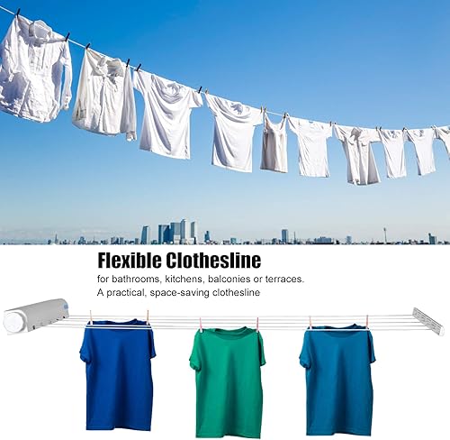 Corde à linge rétractable pour l'intérieur, télescopique, portable, corde à linge télescopique pour l'intérieur et l'extérieur (quatre cordes) - Nail Gallerys