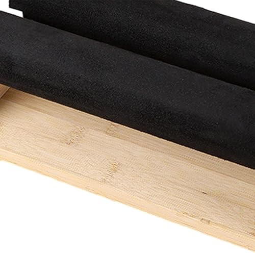 Harilla Présentoir à bijoux à double barre en flanelle, ornement pour bijouterie, rangement de bracelets et de colliers, Blanc Beige - Nail Gallerys