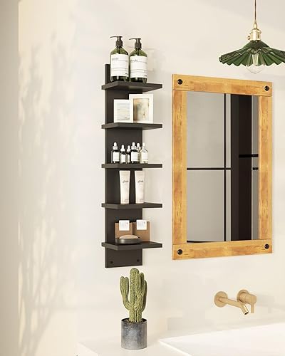 IBUYKE Étagère verticale à 5 niveaux, étagère murale flottante, étagère murale décorative verticale pour la maison, la chambre, le bureau WBC009H - Nail Gallerys