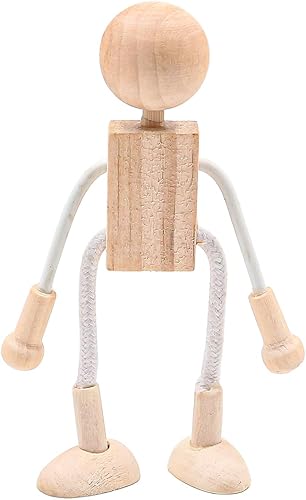 Alnicov 4 pièces Figurines en Bois pour Peindre des Figurines Bricolage Petites poupées Peinture poupées en Bois décoration Jouet éducatif - Nail Gallerys