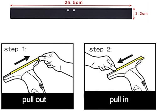 TNSRAY Lèvres en Caoutchouc Remplacement, 2 Pièce Silicone pour raclette de Douche, pour Remplacement de L’Ancien Caoutchouc de Raclettes de Douche, lèvres en Caoutchouc, Remplacement, Noir - Nail Gallerys