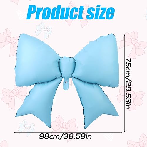 2pcs Grands Ballons à Nœud, Décorations de Fête sur le Thème du Nœud Ballons Coquettes Élégants pour Anniversaire Mariage Décoration Fête de Fiançailles (Rouge) - Nail Gallerys