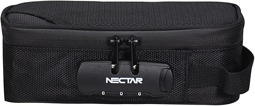Sac Anti Odeur Nectar + Accessoires | Étui Verrouillable - Doublure Odeur Charbon Actif | avec broyeur en aluminium, Pot de Stockage UV, Sacs en mylar, conteneur de Stockage et Pochette à Vape - Nail Gallerys