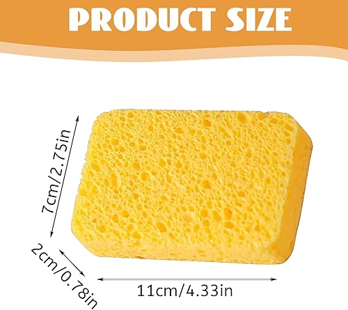 Vordpe Éponge de Nettoyage, éponge de Peinture Absorbant l'eau, éponge de Nettoyage pour Aquarelle Scolaire, éponges à Vaisselle, Durable, pour la décontamination (Jaune) - Nail Gallerys