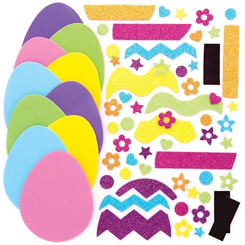 Baker Ross Aimants motif Oeufs de Pâques à Assortir - Lot de 10, Loisirs Créatifs pour Enfants (AT436) - Nail Gallerys