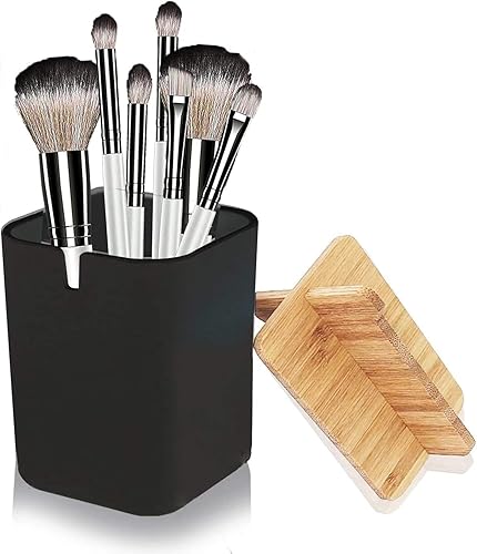 BEAUTYBIGBANG Porte-Brosse à Dents en Bambou Naturellement écologique Pot de Brosse à Dents antibactérien pour Salle de Bain Gobelet à Brosse à Dents Compact pour Un Rangement Facile - Nail Gallerys