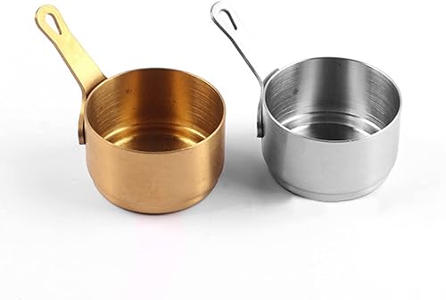 PETSTIBLE Mini casserole à lait en acier inoxydable pour la cuisine, doré, 60 ml - Nail Gallerys