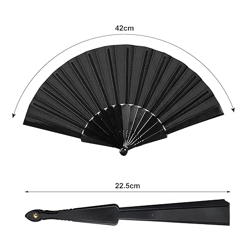 HENGBIRD Lot de 6 compartiments à main, ventilateurs pliants à main chinois, ventilateurs à main pour un refroidissement en été pour danse, fête, mariage, bricolage, décoration de maison, décoration - Nail Gallerys