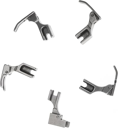 ENET 5pcs Industrielle Pied de Presseur Machine à Coudre en Acier Articulé étroite Gauche, Droite et Centre Zipper Pieds S518NS P36LN P36N P35 P363 pour Juki Brother - Nail Gallerys