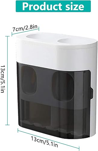 Zosenyer Porte Brosse à Dents Mural, Distributeur Automatique de Dentifrice, Support Brosse à Dents Électrique, sans Perçage, pour Familles et Bains Modernes - Nail Gallerys