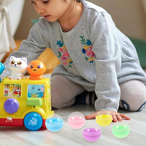 IMIKEYA Lot de 50 capsules rechargeables pour distributeurs automatiques - Boules en plastique - 5 cm - Idéales pour les machines à griffes, balles de préhension et bouchons à visser - Transparent - Nail Gallerys