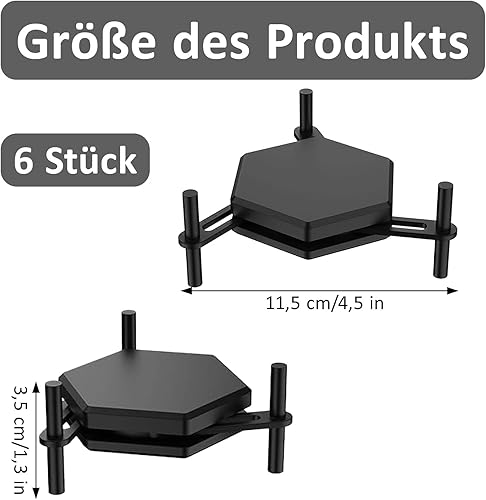 Empileur de Tasse à Café, 6 Pièces Rangement Tasse, Empileurs de Tasses Rétractables, Organisateur de Conteneurs Réglables, pour la Cuisine, la Salle à Manger, les Armoires de Cuisine(Noir) - Nail Gallerys