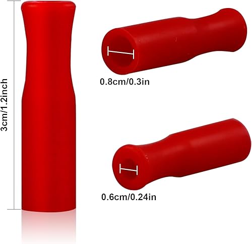 Lot de 30 embouts de paille réutilisables en silicone de qualité alimentaire multicolores de qualité alimentaire pour pailles en métal de 6 mm de large (diamètre intérieur de 6 mm) - Nail Gallerys